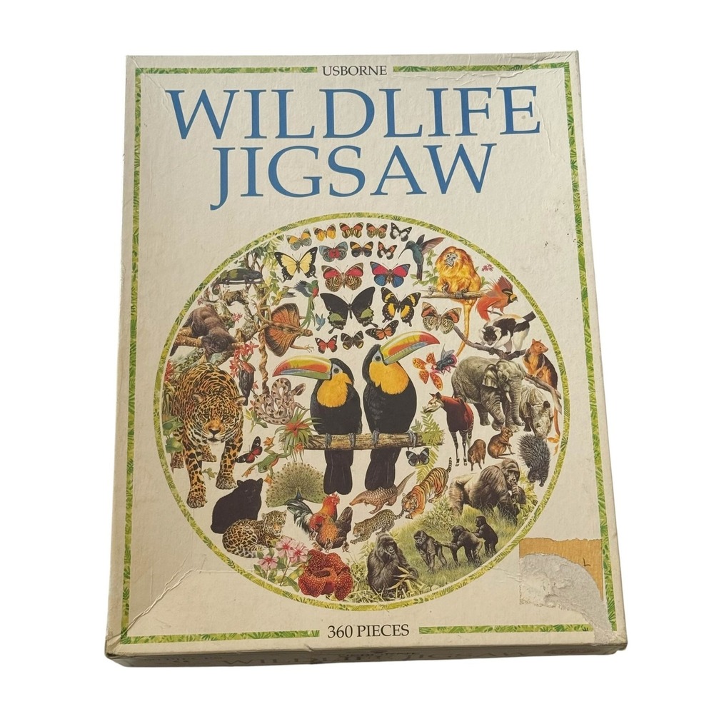 Usborne Rainforest Wildlife Circular 350‎ Pieces Puzzle Complete